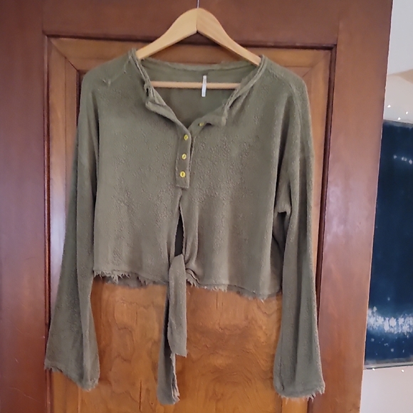 Free People Tops - Free People Super Soft Front Tie Shirt